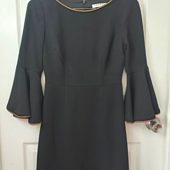 Trina Turk Black Dress with Gold Accents - Picture 2 of 6